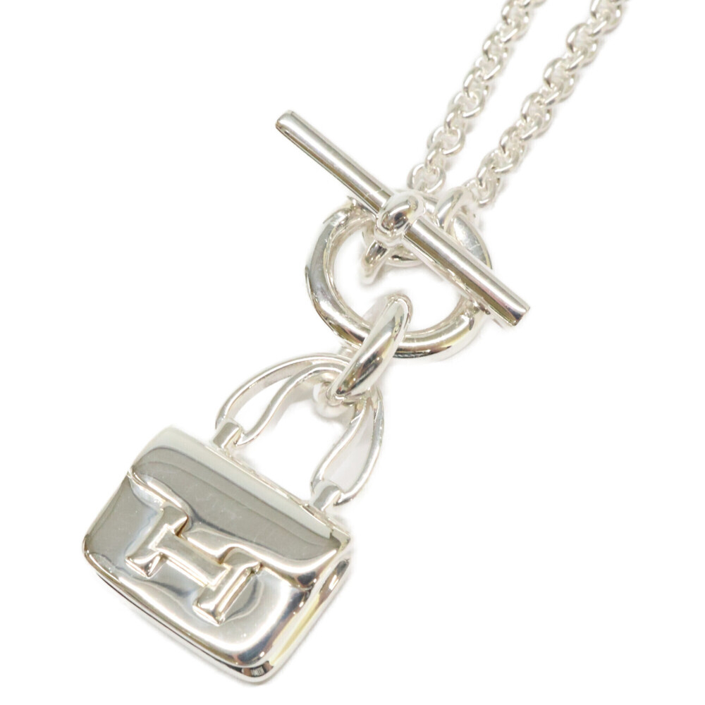 HERMES Silver Necklace